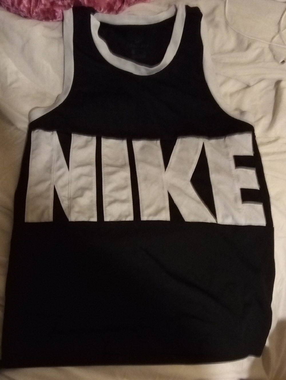 Nike Black and White Bold Logo Tank